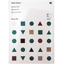 Glitterpapierblock  Xmas Mix