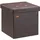 CASARIA Sitzhocker mit Stauraum Kunstleder 38 x 38 x 38 cm Braun