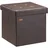 CASARIA Sitzhocker mit Stauraum Kunstleder 38 x 38 x 38 cm Braun