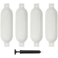 vidaXL Fender 4 Stk. 51 x 14 cm PVC Weiß