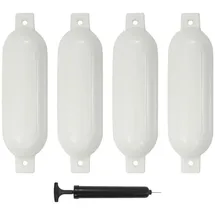 vidaXL Fender 4 Stk. 51 x 14 cm PVC Weiß
