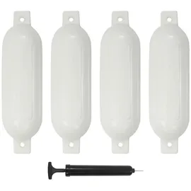 vidaXL Fender 4 Stk. 51 x 14 cm PVC Weiß