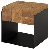 MASSIVMOEBEL24.DE Couchtisch Eiche Schwarz 40 x 35 x 35 cm