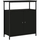 vidaXL Sideboard Schwarz 70x30x80 cm Holzwerkstoff