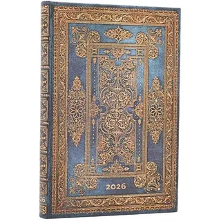 paperblanks ltd. 12-Monatskalender. 2026 Blue Luxe Mini Horizontal