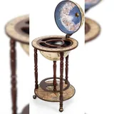 Costway Globus Bar, Hausbar Servierwagen, Weinregal mit Rollen - Hellbraun