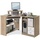 Bega Consult Eckschreibtisch mit Tastaturauszug & Aufsatz in Eiche Sonoma Optik, Weiß - Kompakter Bürotisch Computertisch mit Ablagefächern - 135 x 94 x 95 cm (B/H/T)