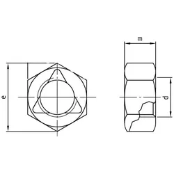 DIN980 Sicherungsmuttern Form V 10 verzinkt