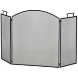 FELIXLEO Herdschutzgitter Kaminschutzgitter 3 teilig faltbar Funkenschutz Eisen Schwarz sicher (1 St)