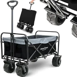 deluxe4home Bollerwagen BENNY schwarz/grau