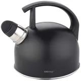 Kinghoff Wasserkocher 1,5l Mit Pfeife Kinghoff Kh-1897 Schwarz Matt