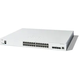 Cisco Catalyst 1300-24XT Managed Switch, 20 Ports 10G-Kupfer, 4 x 10GE-SFP+ Kombi, eingeschränkter Lebenszeitschutz (C1300-24XT)