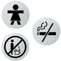 Edelstahlschild 60 mm verschiedene Ausführungen (Ausführung: 6246 Symbol Terrier: Hunde verboten)