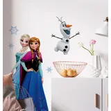 KOMAR Frozen Wandtattoo mit Anna und Elsa - Größe 50 x 70 cm, Disney Wandsticker für das Kinderzimmer, Eiskönigin, Aufkleber, Dekoration, Mädchen