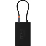 Baseus PioneerJoy 8in1 USB C Hub HDMI DP VGA Grau - schwarz