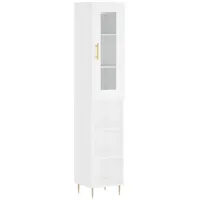 VidaXL Highboard Weiß 34,5x34x180 cm Holzwerkstoff