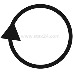 BSRR1149 Georg Schlegel Bezeichnungsschild Grafik-Symbol Umdrehung unabhängig v.d. Drehrichtung weiß - 1 Stück