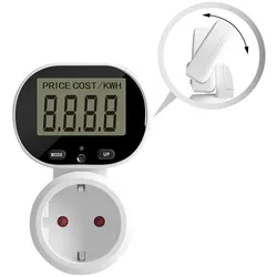 Stromzähler für Steckdose mit Dual Tarif Modus 230V 50Hz