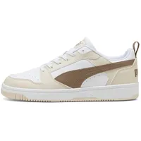 Puma Rebound v6 Low Herren Puma White-Totally Taupe-Alpine Snow