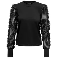 JDY Damen Jdyfairview L/S JRS Sweatshirt, Schwarz, M EU