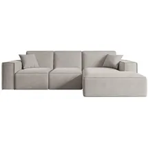 altdecor Ecksofa, Hellbraun, Textil, 6-Sitzer, L-Form, Ottomane rechts, 266x165 cm, Wohnzimmer, Sofas - Couches, Wohnlandschaften, Ecksofas