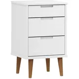 vidaXL Nachtschrank MOLDE 40 x 35 x 65 cm Weiß