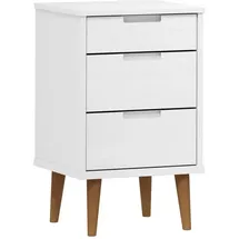 vidaXL Nachtschrank MOLDE 40 x 35 x 65 cm Weiß