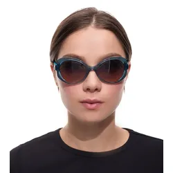 adidas Damen Sonnenbrille Schmetterlings-Stil Gradient-Brille Filterkategorie 2 100% UVA & UVB Schutz Strand-Brille EW3545 Türkis - One-Size