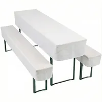 nyvi Biertischhussen Set NYVIGala - 3-teiliges Hussen-Set für Bierzeltgarnitur - Tischhusse 70x220 cm Biertische & 2 Bierbankhussen für 220x25 cm Sitzbänke - 2x 25x220 cm