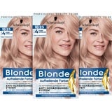 Schwarzkopf Blonde Aufhellende Farbe 10.25 Helles Erdbeerblond (3 x 142 ml), Haarfärbemittel für Öl-aktiviertes Haare Aufhellen um bis zu 4 Stufen, mit HaptIQ System, ohne Gelbstich