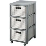 Rotho Country Rollcontainer 37,5 x 32,5 x 71,2 cm cappuccino