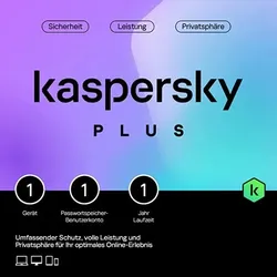 Kaspersky Plus 2025 | 1 Gerät | 1 Jahr | DACH | Nachfolger von Kaspersky Internet Security