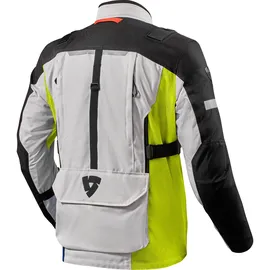 RevIt! Revit Sand 4 H2O Textiljacke wasserdicht - Hellgrau/Schwarz/Neon-Gelb - S