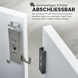 bümö Aktenschrank, Graphit, Nussbaum, Nachbildung,Nussbaum, 5 Fächer, Rechteckig, 80x215.6x42 cm, FSC Mix, Arbeitszimmer, Aktenschränke