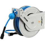 FIXFANS Hochdruckreiniger-Schlauchtrommel mit Schlauch, 0,6 cm x 18,3 m, einziehbar, robust, automatische Rückwicklung, Wandmontage, 3600 PSI