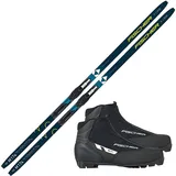 Fischer Langlaufski-Set für Erwachsene: Schuppen-Ski + Bindung + Langlauf-Schuhe - 41