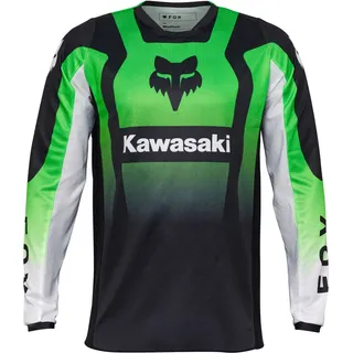 Fox Racing Mx 180 Kawasaki Langarm-trikot - Flo Green - L