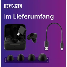 Sony INZONE Buds - True Wireless Noise Cancelling Gaming, In-ear Kopfhörer Schwarz