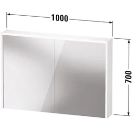 Duravit D-Code 100 cm glas mit LED-Beleuchtung