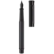 Faber-Castell Otto Hutt Füllfederhalter sw pvd karo F,