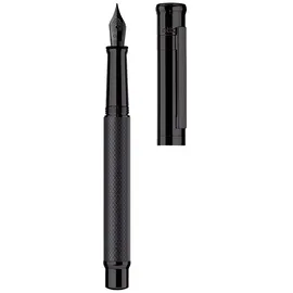 Faber-Castell Otto Hutt Füllfederhalter sw pvd karo F,