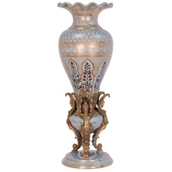 Casa Padrino Porzellan Vase Durchmesser 19,8 x H. 57,2 cm - Hotel Restaurant Möbel