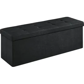Songmics Sitzbank Truhenbank Schwarz 38 x 110 x 38 cm