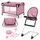 Bayer Design Puppenzubehör-Set Puppenhochstuhl/Bett/Tasche/Schnuller Rosa