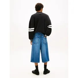 Tommy Hilfiger Shorts TOMMY JEANS "THEO", Herren, Gr. 38, N-Gr, denim schwarz, Denim/Jeans, Obermaterial: 100% Baumwolle, unifarben, relaxed fit kniebedeckend, Hosen Shorts, Relaxed fit mit Taschen