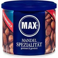MAX Mandeln Mandelspezialität, ohne Schale, geräuchert, geröstet und gewürzt, 150g