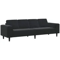 VidaXL Sofa Set Schwarz Samt, - Schwarz