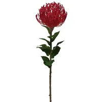 2474U Kunst-Stielblume Nadelkissenblüte Rot ca. 72cm naturgetreue Blüte Seidenblume