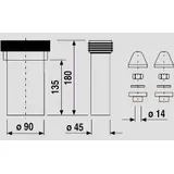 Sanit WC-Anschlussgarnitur 180mm DN90