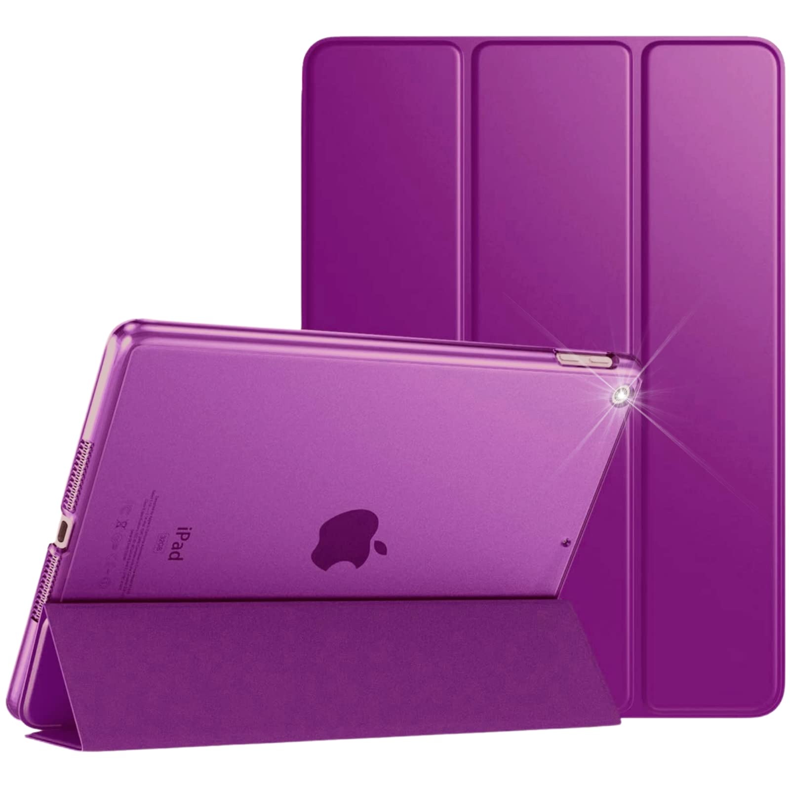 Schutzhülle für Apple iPad Air 2, magnetische Lederhülle, automatische Wake/Sleep-Funktion, passend für Modell-Nr. A1566 / A1567, Violett